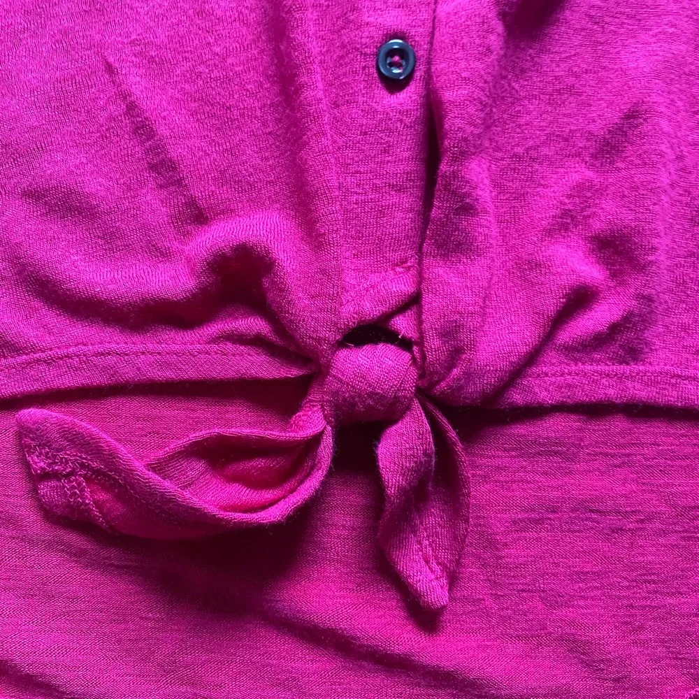 LOFT XS Pink Tie-Front Cardigan | V-Neck Button Top NWOT.